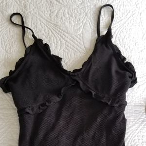 Cupshe XL black one-piece bathing suit